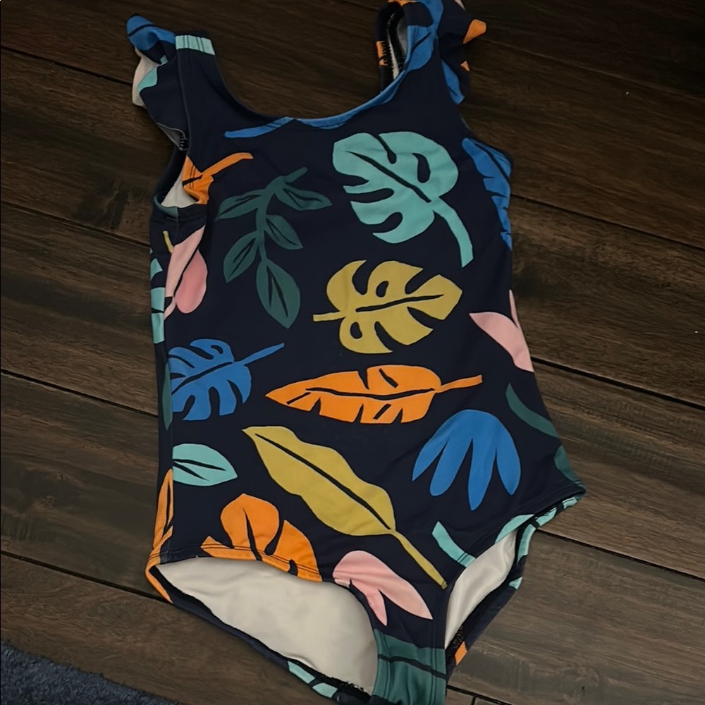 Hanna Andersson Blue and Orange One Piece Swimsuit